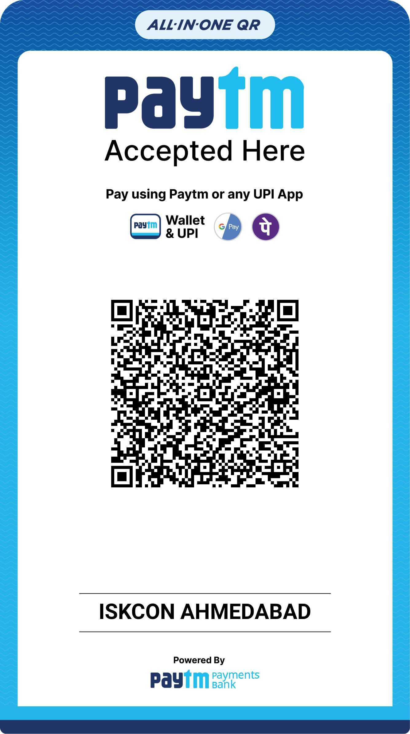 ISKCON Ahmedabad QR Code
